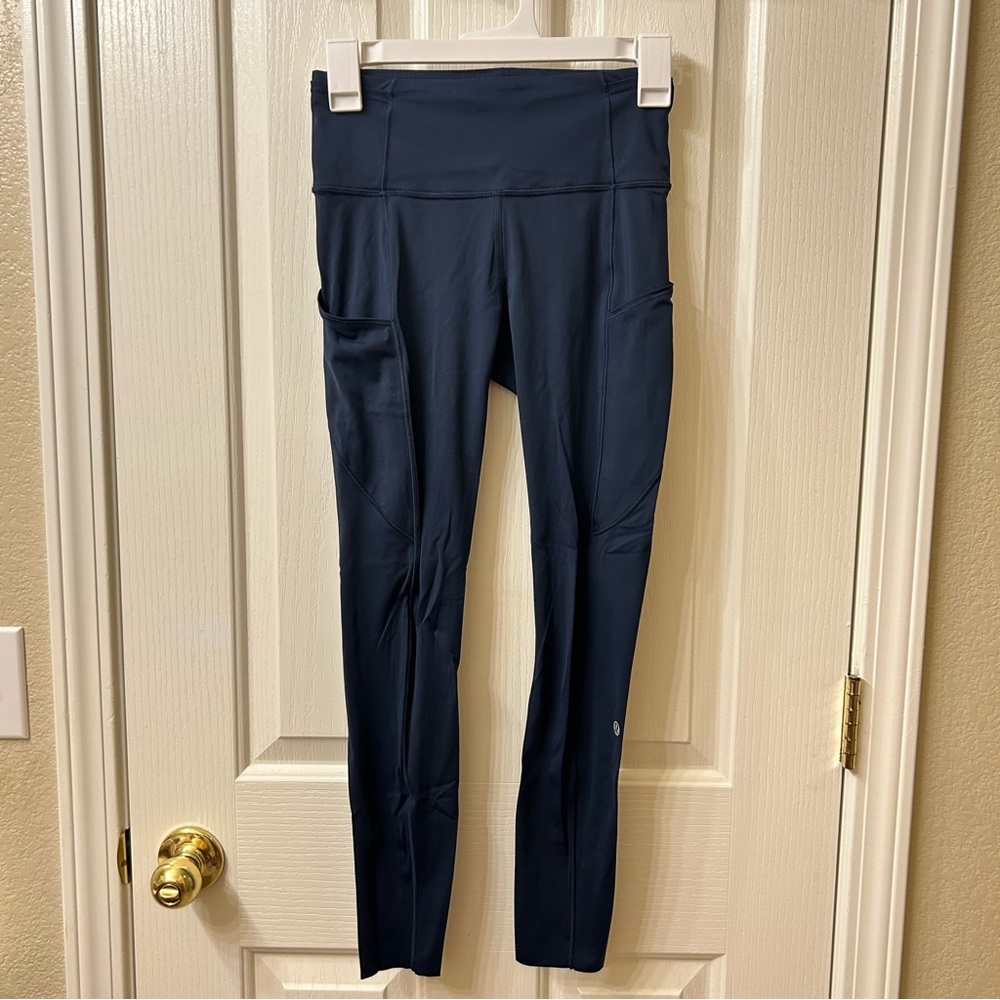 Lululemon Blue Fast and Free Leggings
